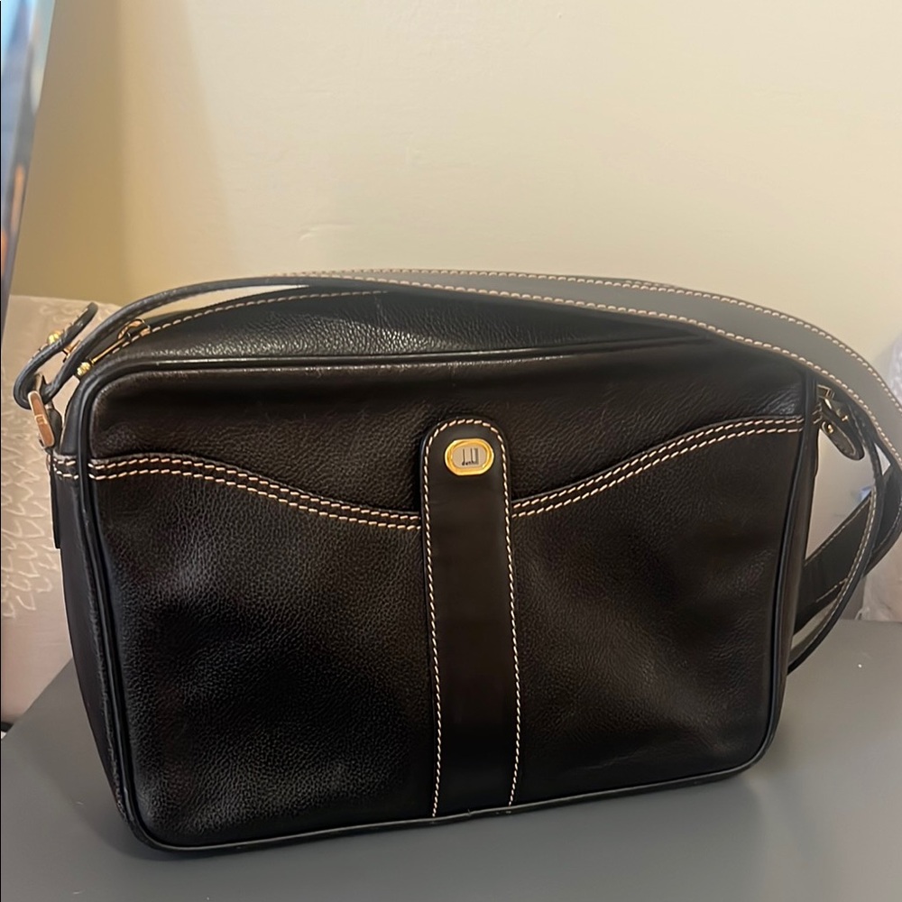 Dunhill Black Leather Men's Bag